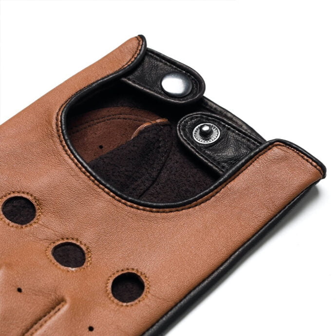 napoDRIVE (brown/camel) - Men’s driving gloves without lining made of lamb nappa leather #3