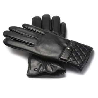 napoMODERN (black) - Men’s gloves with lining made of lamb nappa leather
