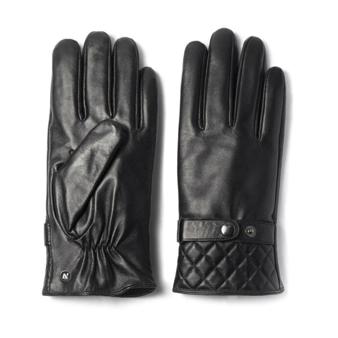 NappaNovum Mens Nappa Leather Gloves Winter Warm Fleece Lining Classic Lambskin Gloves Touchscreen Gloves 