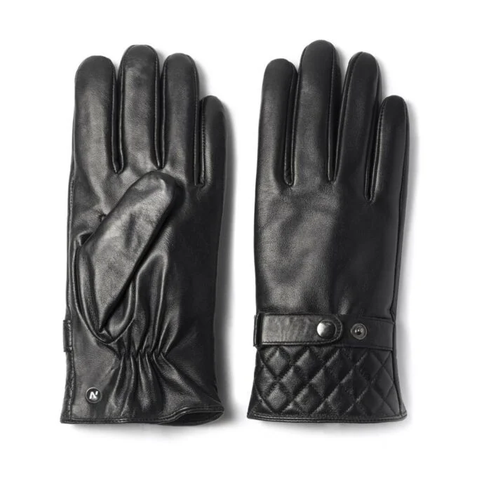 napoMODERN (black) - Men’s gloves with lining made of lamb nappa leather #2