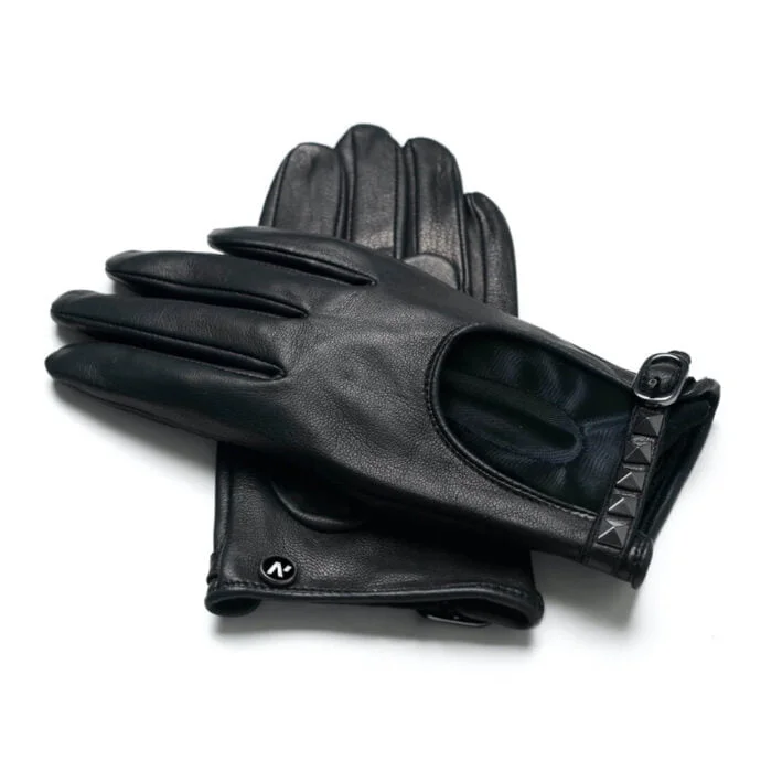 napoROCK (black) - Women’s driving gloves with thin lining made of natural lamb nappa leather