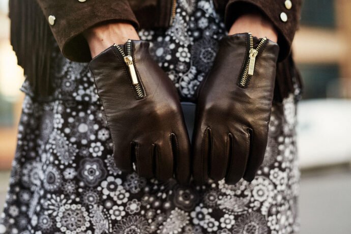 napoDONNA - brown gloves women