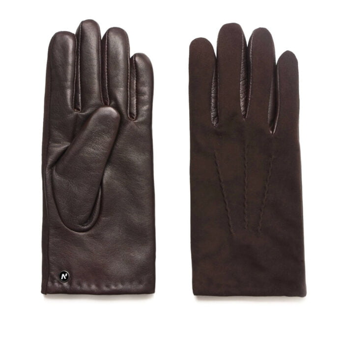 napoSUEDE (brown) - Men’s gloves with cashmere lining made of lamb nappa leather #2