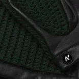 napoCROCHET (black/green) - Men’s driving gloves without lining made of lamb nappa leather #3