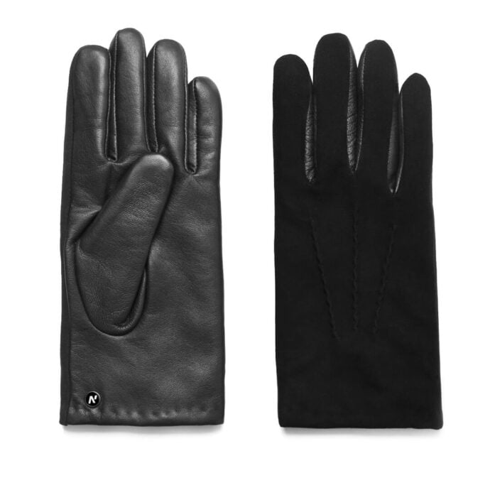 napoSUEDE (black) - Men’s gloves with cashmere lining made of lamb nappa leather #2