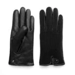 napoWOOL (black) - Men’s gloves with lining made of lamb nappa leather #2