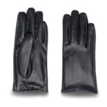Women's gloves from eco leather in black