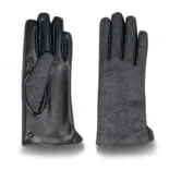 Eco-leather gloves in grey