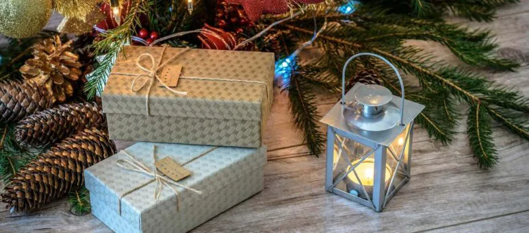 Presents from a Christmas tree