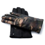 men's leather gloves in moro color