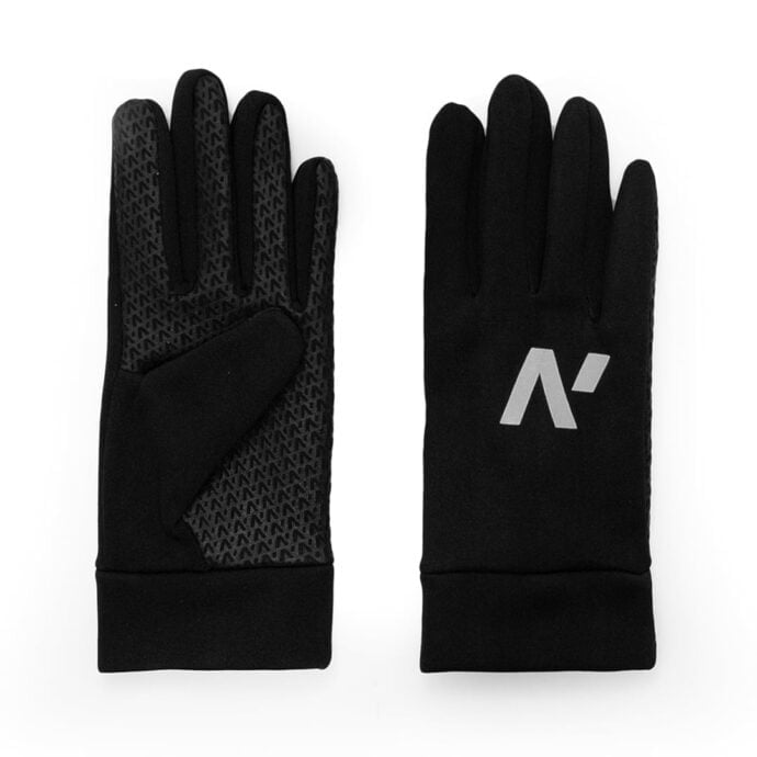 black sports gloves