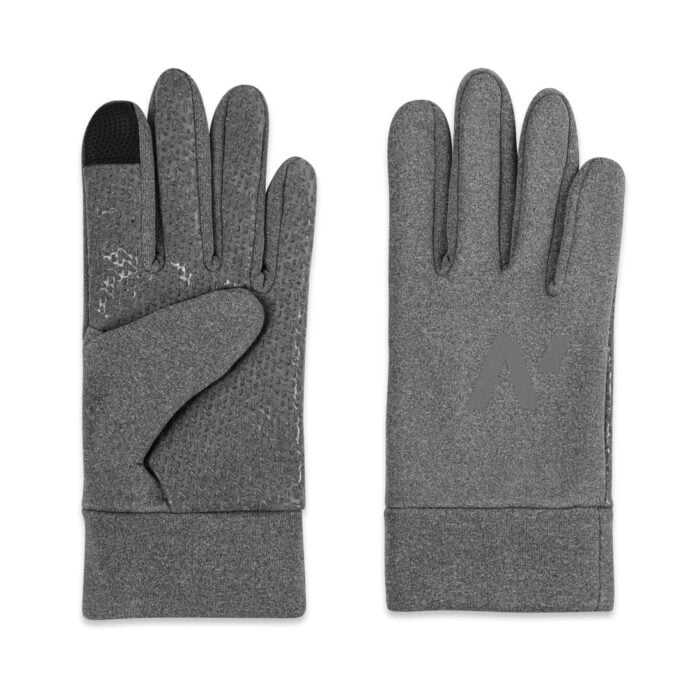 gray sports gloves