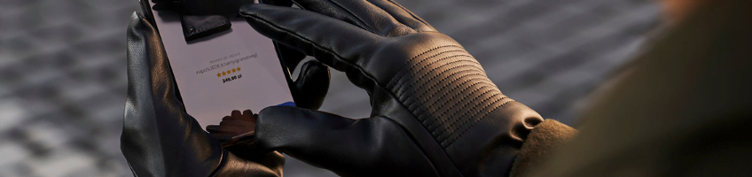 eco leather gloves for smartphone