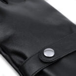 black men's eco leather gloves with buckle