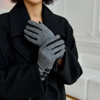 gray gloves for women