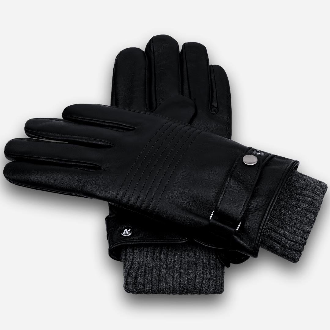 NapoBOLD (black) Men's Gloves With Lining Made Of Lamb, 41% OFF