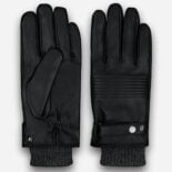 black leather gloves for men
