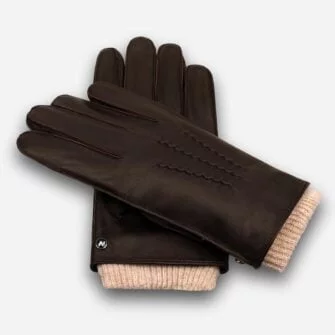 brown gloves with a sleeve