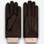 brown gloves with a sleeve for men