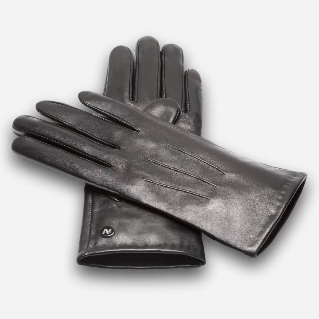 Black Deerskin Gloves with Thinsulate Lining