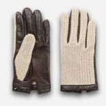 beige braided gloves