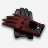 maroon leather car gloves for men