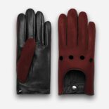 maroon leather gloves for men