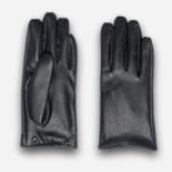 black eco-leather gloves