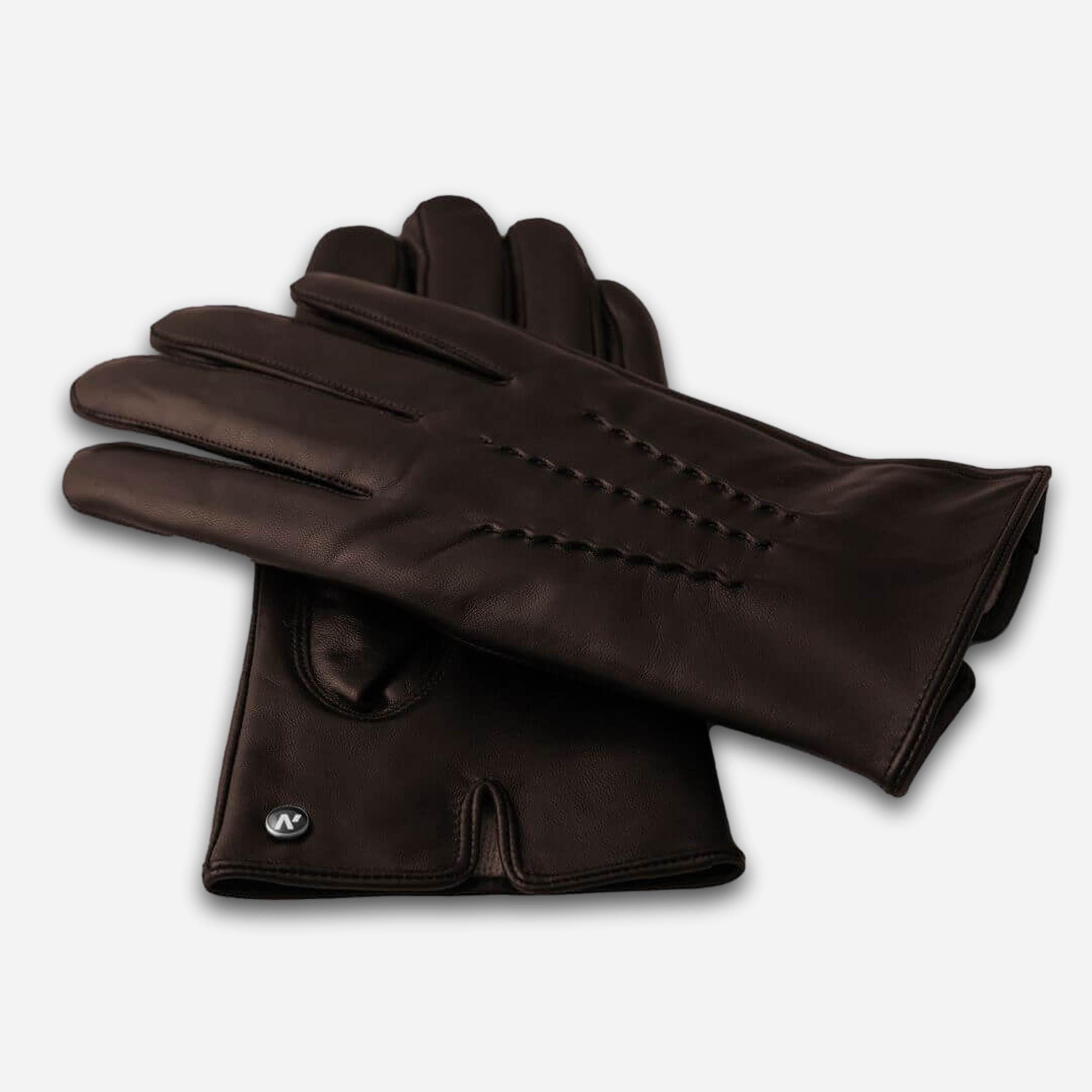 Classic Car Tactile Genuine Leather Men's Gloves for Car with Holes Brown for Gift NAPO Gloves napoDRIVE