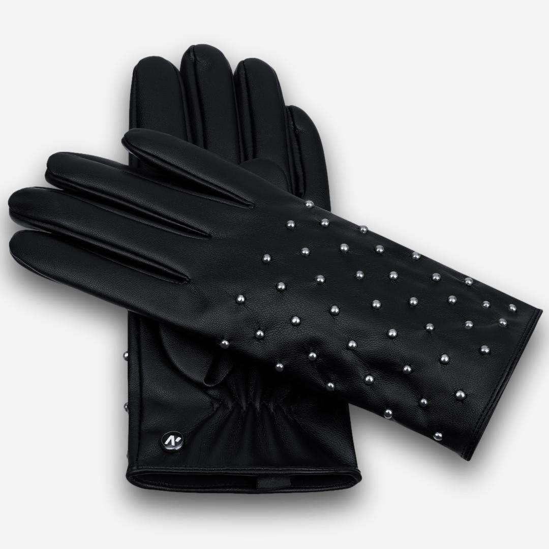 black women's gloves with pins