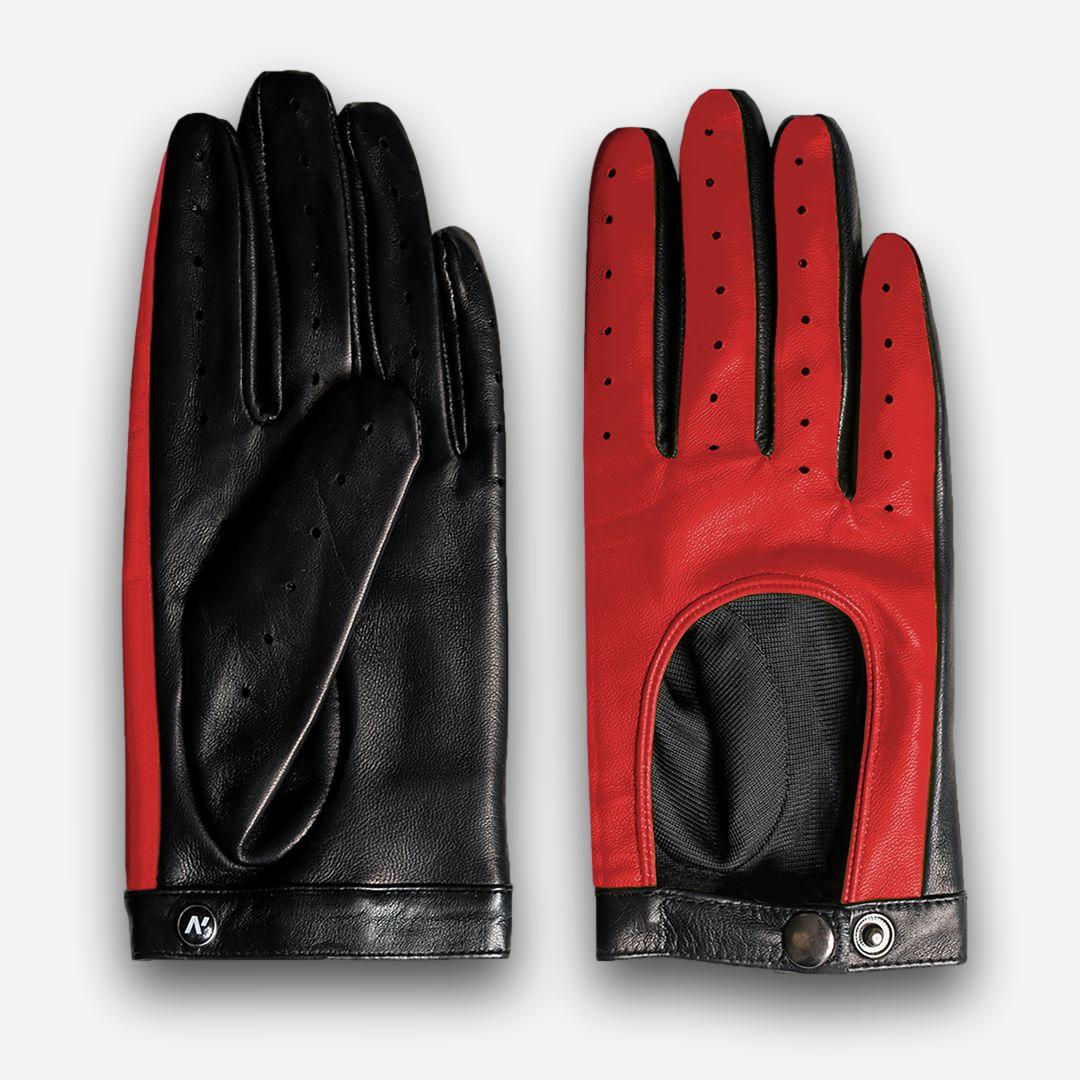 red women's car gloves