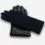 dark blue leather gloves with suede