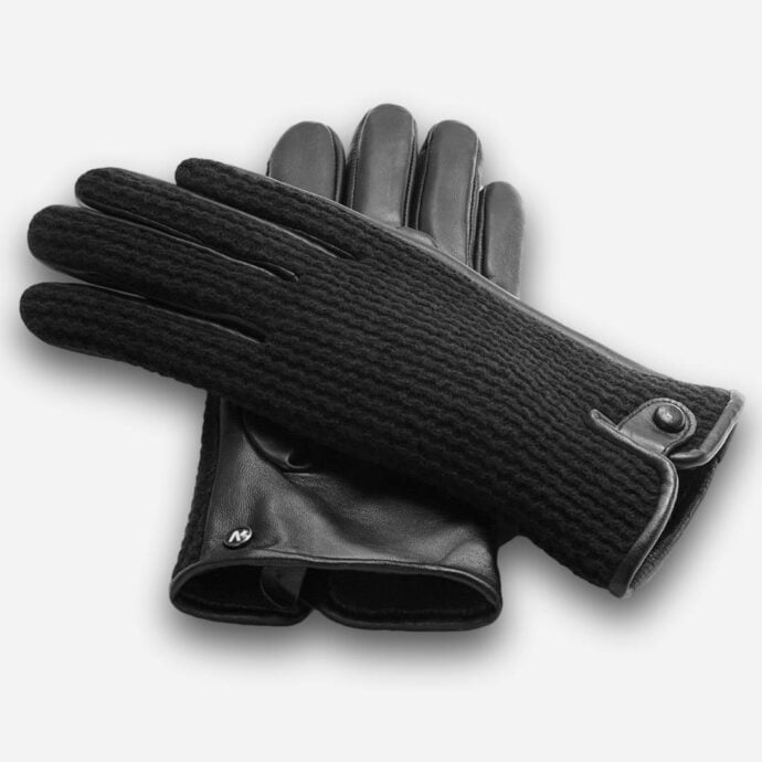 black wool gloves for men