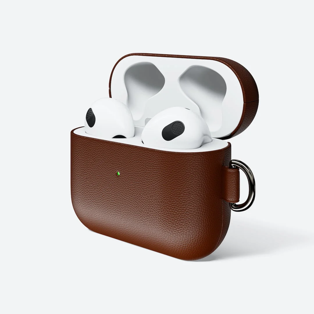 Brown audioCASE Classic Leather for AirPods 3 - elegance and protection