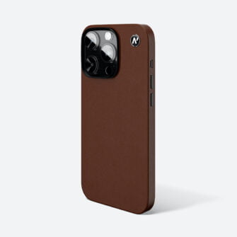 Leather case for iPhone 14 pro - elegance in shades of brown