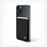 Black card case with MagSafe functionality.