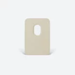 Nude leather card wallet for iPhone.