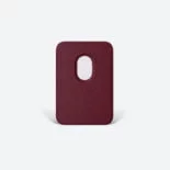 Ruby leather card wallet for iPhone.