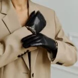 women's gloves with a gold chain