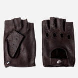 leather fingerless women's gloves