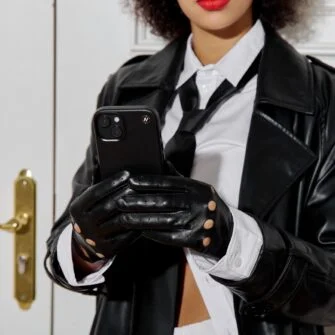 black women's driving gloves