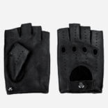 leather men's fingerless gloves